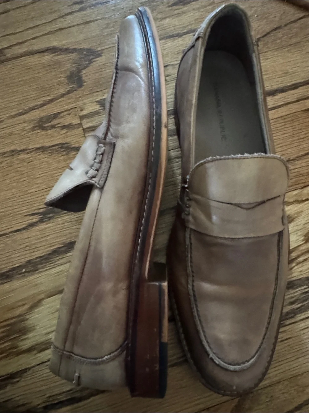 Banana Republic Men's Leather Penny Loafers in Tan
